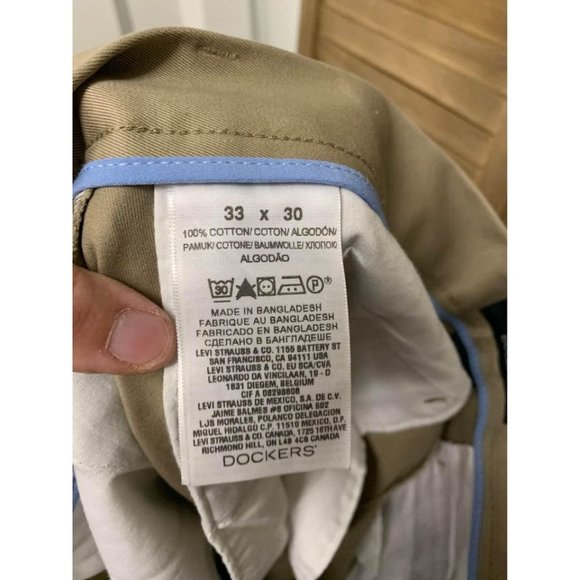 Dockers Mens Khaki Slacks Straight Fit Pants Size 33X30 - Picture 6 of 6